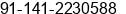 Fax number of Mr. Ashokan V at Jaipur