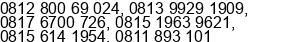 Mobile number of Mr. Fikri at Jakarta