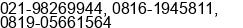 Phone number of Mr. Robert Yu at Jakarta Pusat